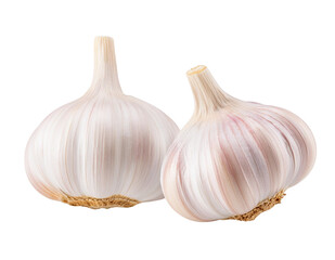 Obraz premium Whole Garlic Bulbs Isolated on Transparent Background
