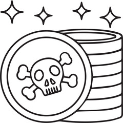 Skull icon symbol vector image illustration
