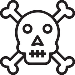 Skull icon symbol vector image illustration
