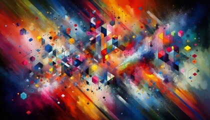 Abstract colorful background with many color background.