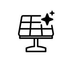 Clean Solar Panel Icon