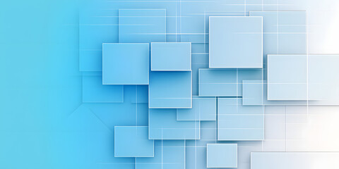 Abstract pastel blue background with square shapes