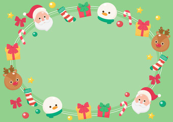 green christmas celebrating frame 2