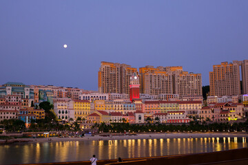 Sunset town, Phu Quoc, Vietnam marriage bridge. most pleasant place to register a marriage on the island. Love travel romance sunset evening night