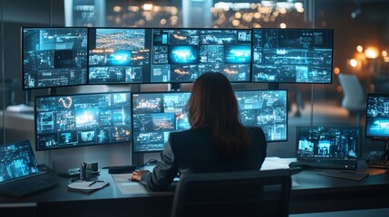 Newsroom Anchor Delivers Urgent Update in Sleek Setting