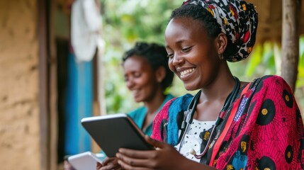 Digital health solutions in Uganda, Africa, empowering rural healthcare workers with tools to quickly and securely access patient information