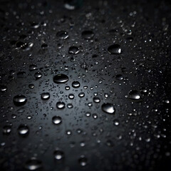 water drops on black background