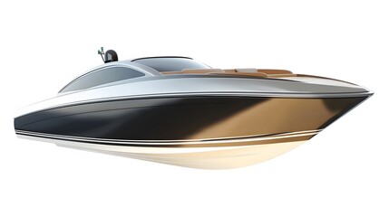 Naklejka premium Motor boat for the rest isolated on a white background. 