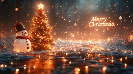 christmas tree with burning candles