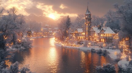 Fototapeta premium panorama of the town