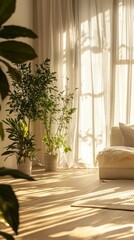 Sunlit Serenity in a Bright Living Room