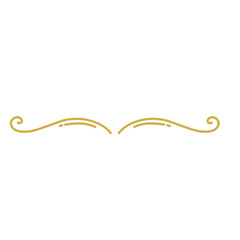 Elegant gold divider thin line classic deco border separator collection isolated on dark background.