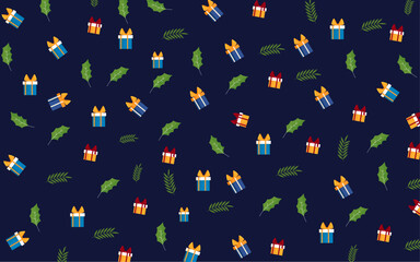 Gift doodle seamless patter christmast