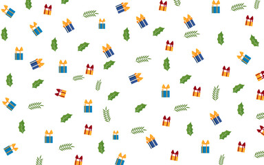 Gift doodle seamless patter christmast