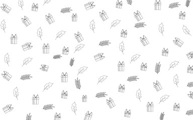 Gift doodle seamless patter christmast