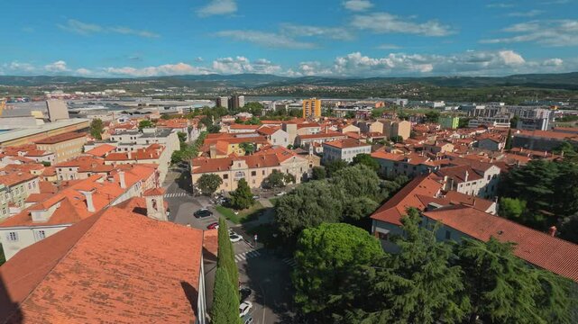 Koper Slovenia high view point panorama during day