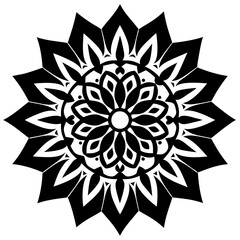 Mandala Silhouette | isolated vector silhouette illustration on white background