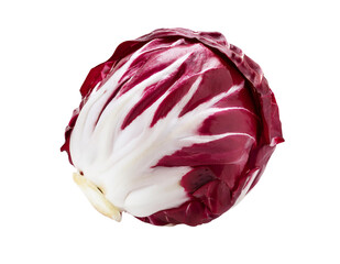 Isolated Fresh Radicchio on Transparent Background 