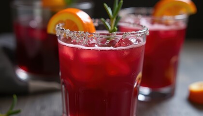 Haunted Blood Punch with Red Liquid and Spooky Garnishes for a Frightening Party Drink