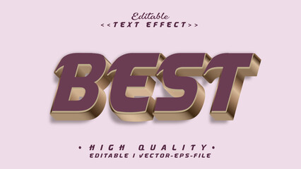 editable purple and gold best text effect.typhography logo