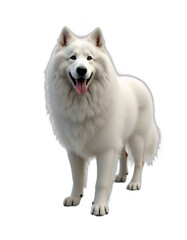 animal portrait on transparent background. Generative ai.