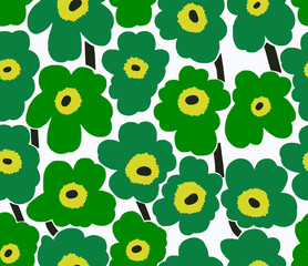A pattern of large daisies in bright colors .Seamless pattern.