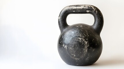 Heavy kettlebell isolated on white background. 