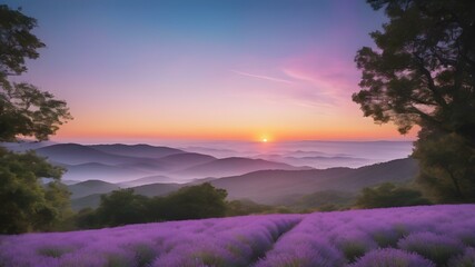 A sky blue to lavender gradient, reminiscent of a serene dawn sky, adding a soothing visual element
