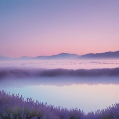 Fototapeta premium A sky blue to lavender gradient, reminiscent of a serene dawn sky, adding a soothing visual element 