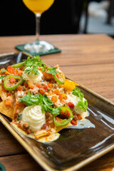 Smash fried chicken with super spicy sambal