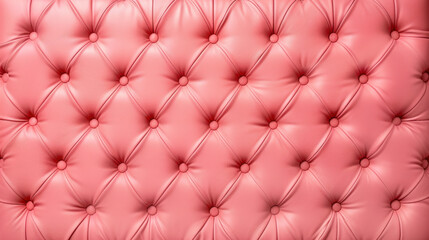 Fototapeta premium A pink leather couch with a pattern of pink buttons