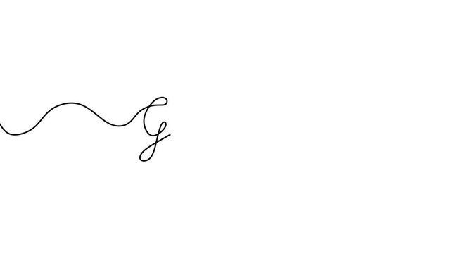 Continuous drawing line art of good bye word with black line and white background. One line