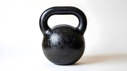 Heavy kettlebell isolated on white background. 