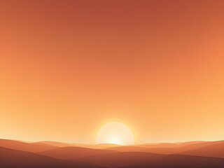 A sunset orange background with a soft glow, giving a warm and inviting feel, perfect for cozy themes