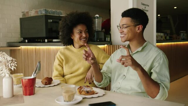 Mixed race best friends having a friendship date