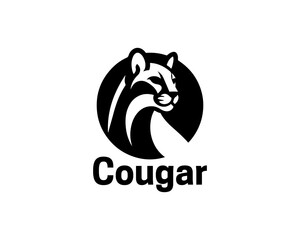 Cougar Head Logo Design Vector Illustration