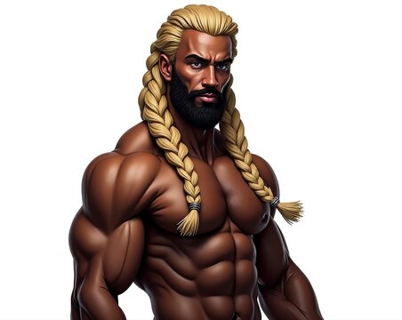 African-american bodybuilder