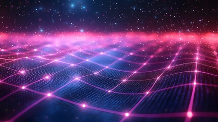 Abstract Neon Grid Background. illustration abstract art background for presentations and wallpaper 