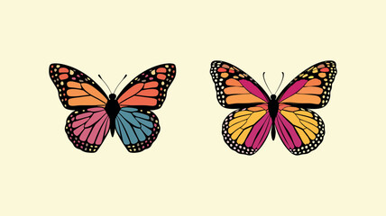 Butterfly silhouette of a butterfly isolated vector eps illustration