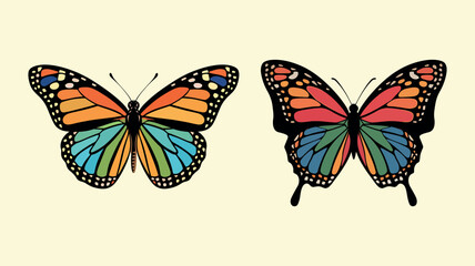 Butterfly silhouette of a butterfly isolated vector eps illustration