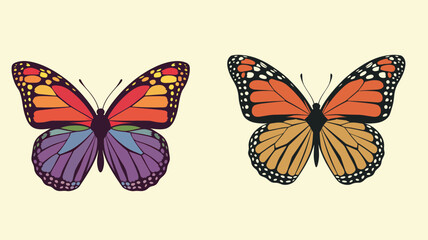 Butterfly silhouette of a butterfly isolated vector eps illustration