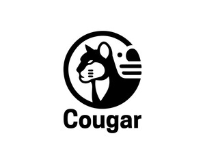 Cougar Head Logo Design Vector Illustration