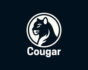 Cougar Head Logo Design Vector Illustration
