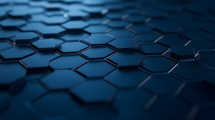 Fototapeta premium Abstract Pattern of Glossy Blue Hexagons