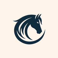 Horse logo icon vector illustration