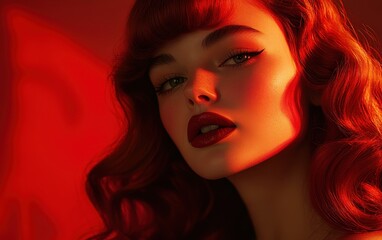 Fototapeta premium Redhead Beauty in Warm Light