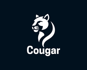Cougar Head Logo Design icon Vector Illustration