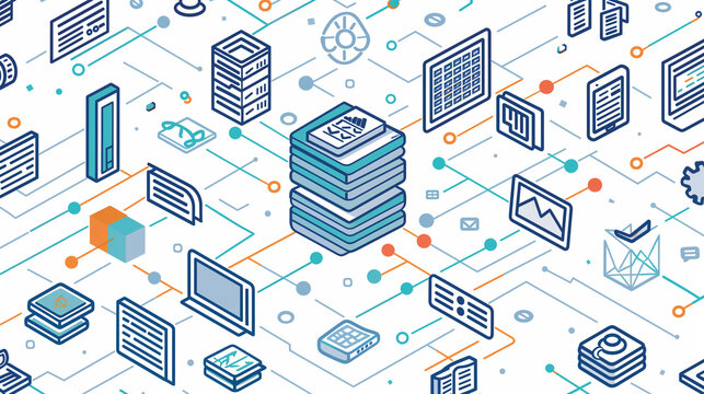 Database Hub Vector Design