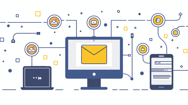 Device Connection Flat Design