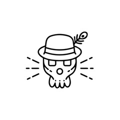 Skull icon symbol vector image illustration
